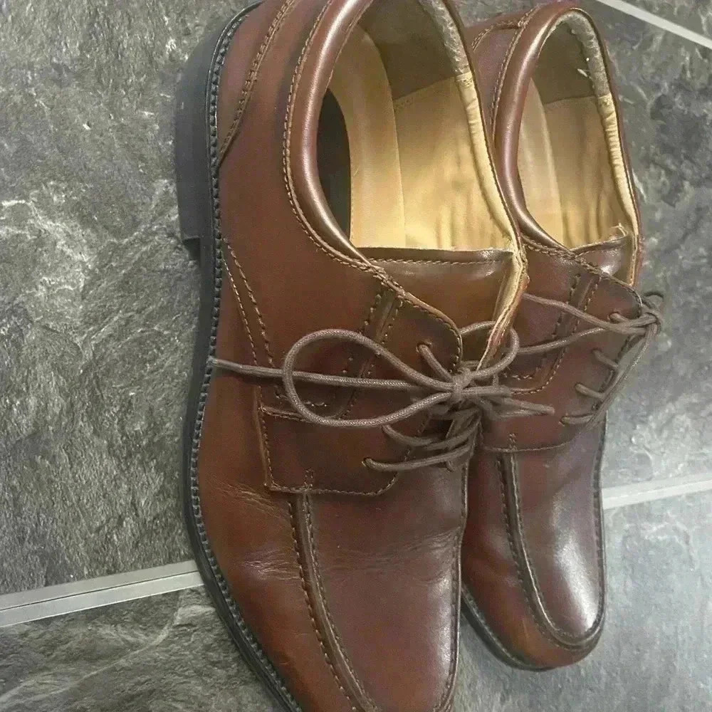 Chaps Brown Oxford Dress Shoes 11M - Picture 5 of 8